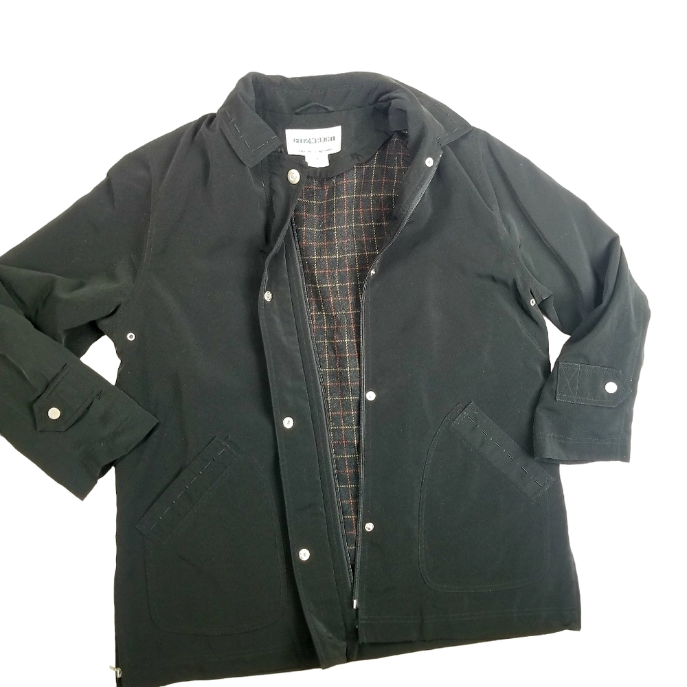Fitz & Wright Jacket Womens Sz M Full Zip Parka Black Zip Out Lining Black Vents